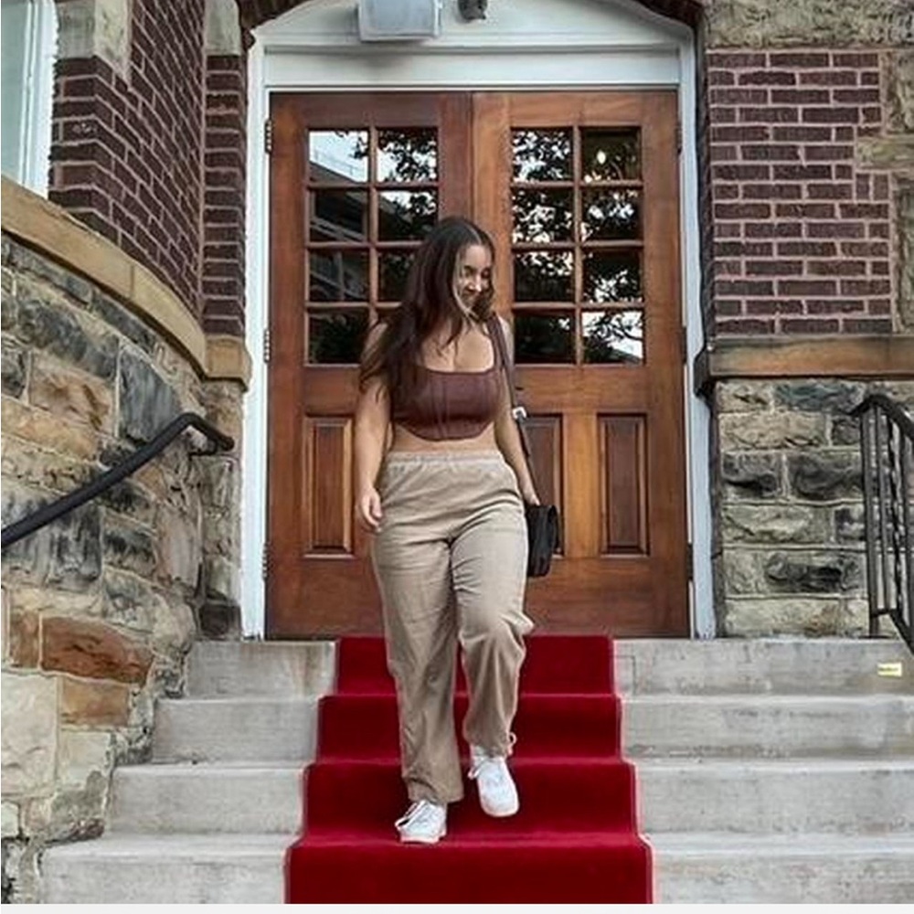 Elegant Tan Women's Trousers